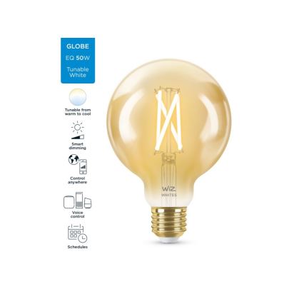 LED Reguliuojama lemputė VINTAGE FILAMENT G95 E27/6,7W/230V 2000-5000K CRI 90 Wi-Fi - WiZ