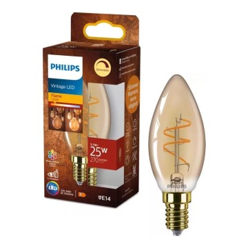 LED reguliuojama lemputė VINTAGE Philips B35 E14/3,1W/230V 2200K CRI 90