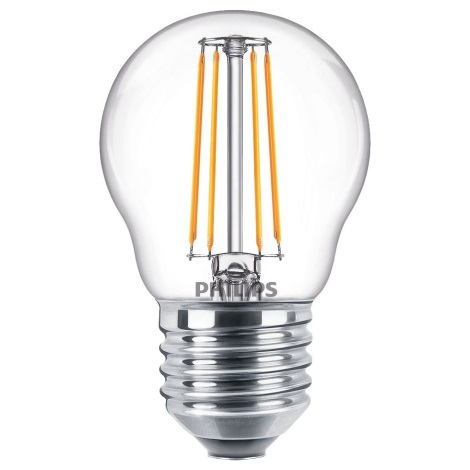 LED Reguliuojama lemputė VINTAGE Philips P45 E27/4,5W/230V 4000K