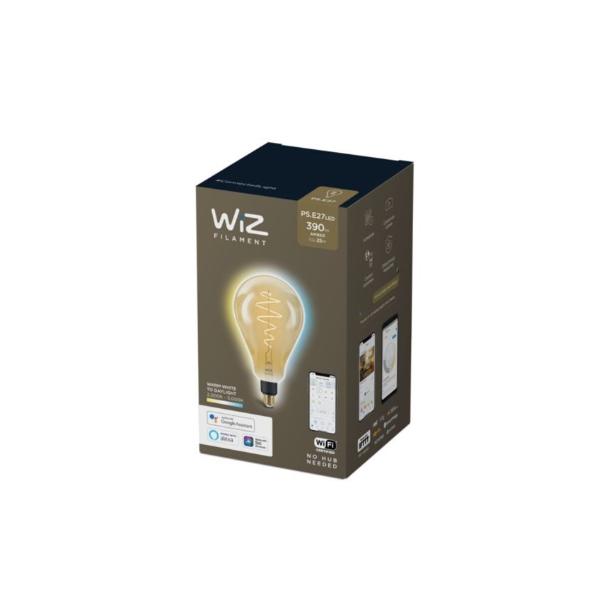 LED Reguliuojama lemputė VINTAGE FILAMENT PS160 E27/6,5W/230V 2000-5000K CRI 90 Wi-Fi -WiZ