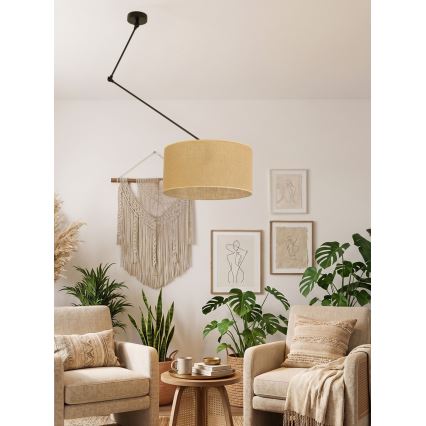 LED reguliuojama liustra ant strypo GORTA 1xE27/60W/230V džutas