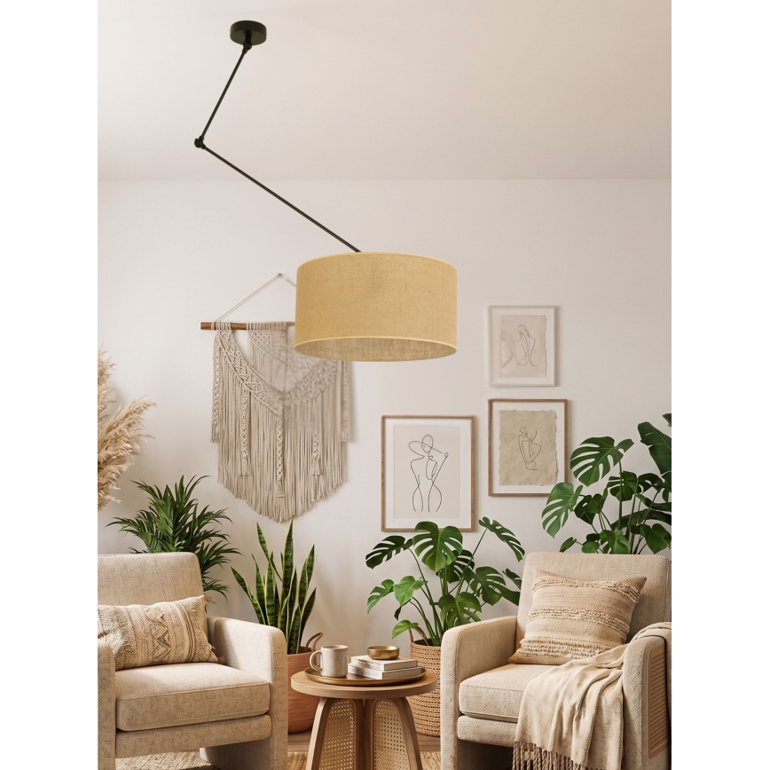 LED reguliuojama liustra ant strypo GORTA 1xE27/60W/230V džutas