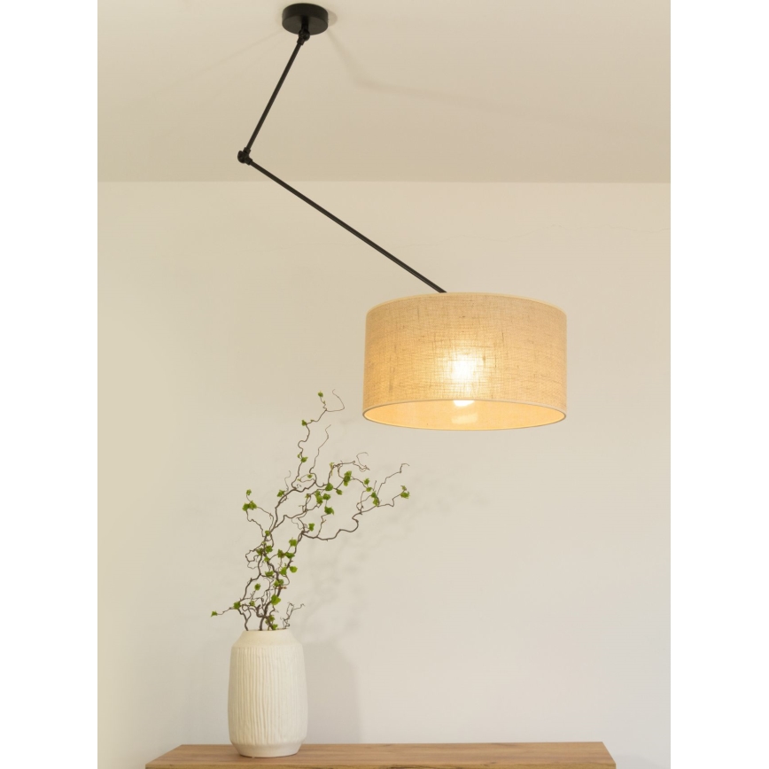 LED reguliuojama liustra ant strypo GORTA 1xE27/60W/230V džutas