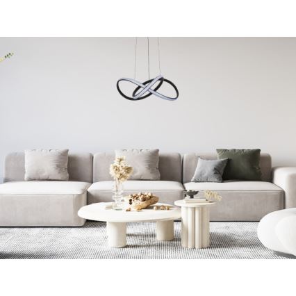 LED dimeriuojama liustra ant laido LED/65W/230V 3000-6500K skersmuo 49 cm + nuotolinis valdymas