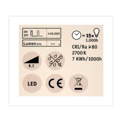 LED Reguliuojama prožektoriaus lemputė GU5.3/6.5W/12V 2700K – Paulmann 28758