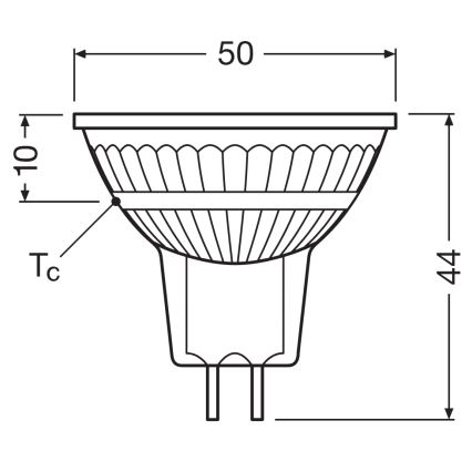 LED reguliuojama reflektorinė lemputė MR16 GU5,3/5W/12V 4000K 36° CRI 90 - Osram
