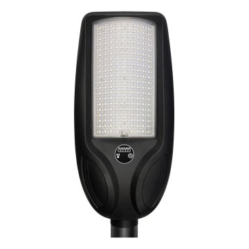 LED reguliuojama saulės gatvės lempa su jutikliu VENICE LED/200W/3,2V 12000 mAh IP65 juoda + nuotolinis valdymas