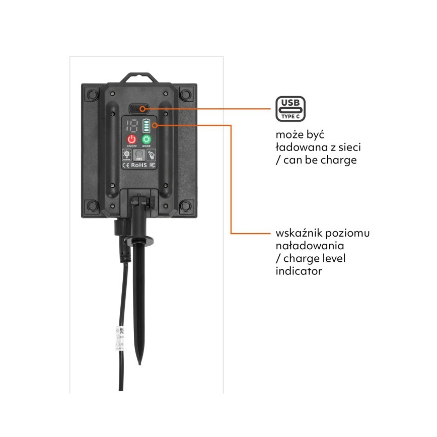 LED reguliuojama saulės dekoratyvinė girlianda STARLIGHT NEO 20xE27/3,7V 2700K IP54 1200 mAh 11,5m + nuotolinis valdymas