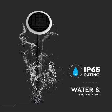 LED Reguliuojama saulės lempa GARDEN LED/8W/5V 60-129 cm 4000K IP65