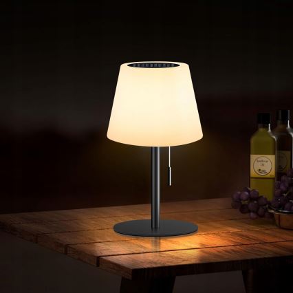 LED Reguliuojama saulės lempa LED/2W/5V USB 1200 mAh IP44 balta/juoda