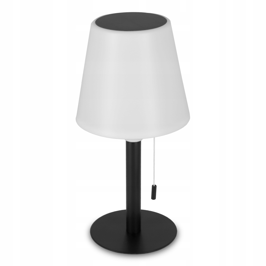 LED Reguliuojama saulės lempa LED/2W/5V USB 1200 mAh IP44 balta/juoda