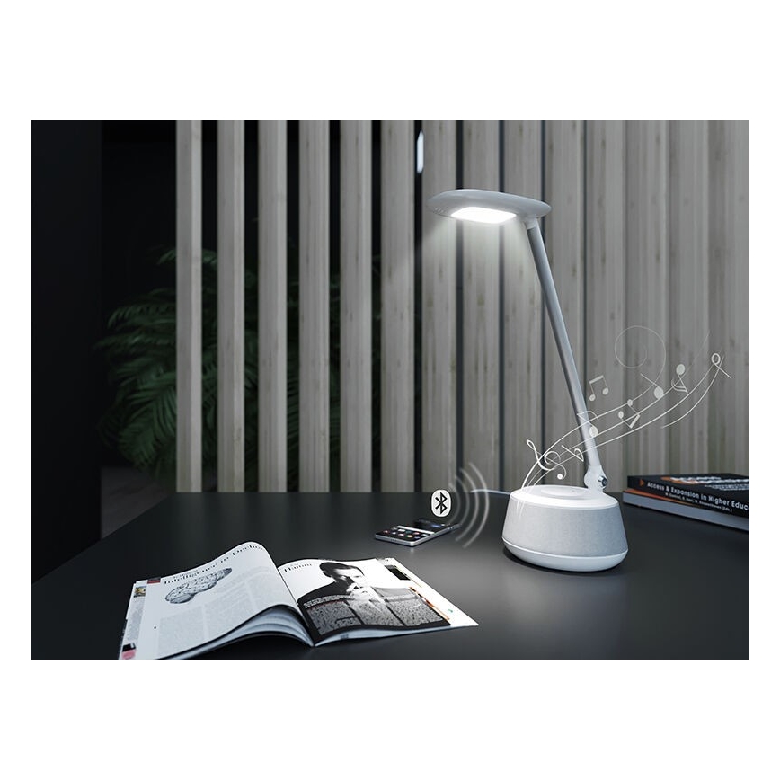 LED Reguliuojama stalinė lempa su garsiakalbiu MOANA MUSIC LED/6W/230V