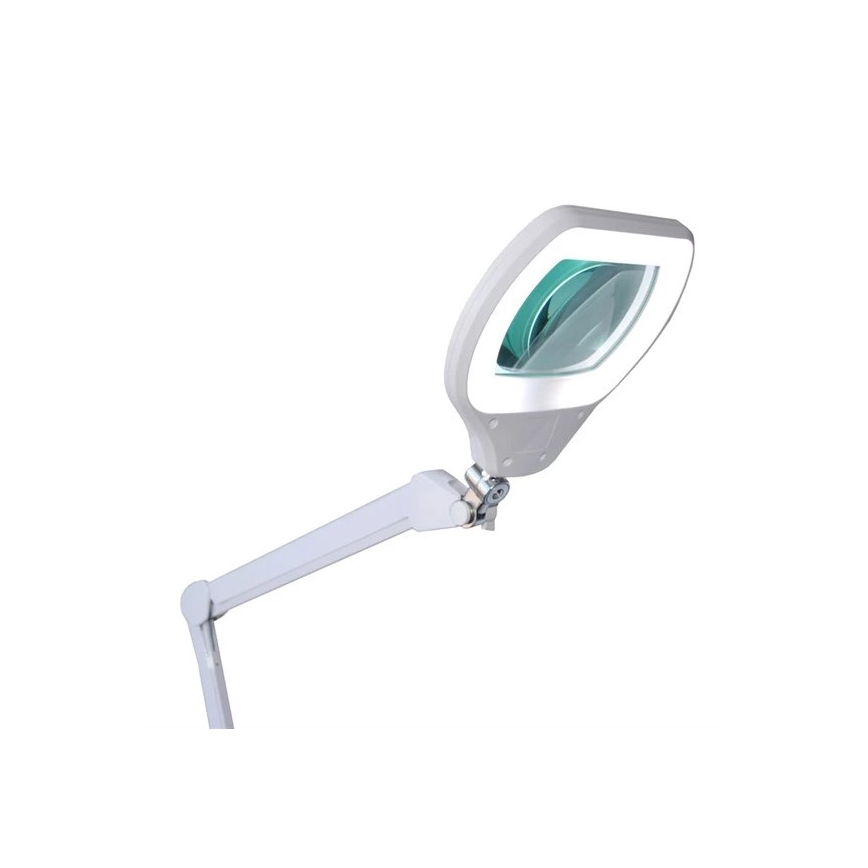 LED Reguliuojama stalinė lempa su lupa LED/12W/230V balta