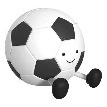 LED reguliuojama vaikiška jutiklinė lempa FUTBOLAS LED/2W/5V USB 1200 mAh balta/juoda