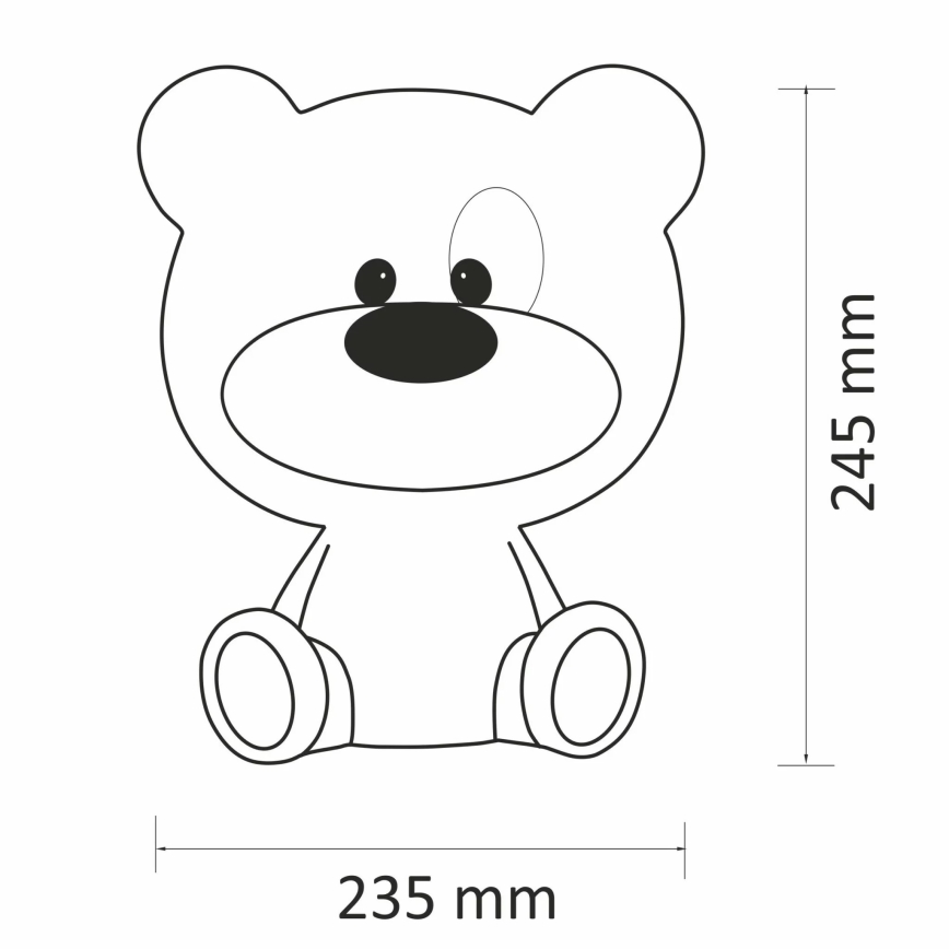 LED Reguliuojama vaikiška naktinė lemputė  BIBI 2,5W/230V