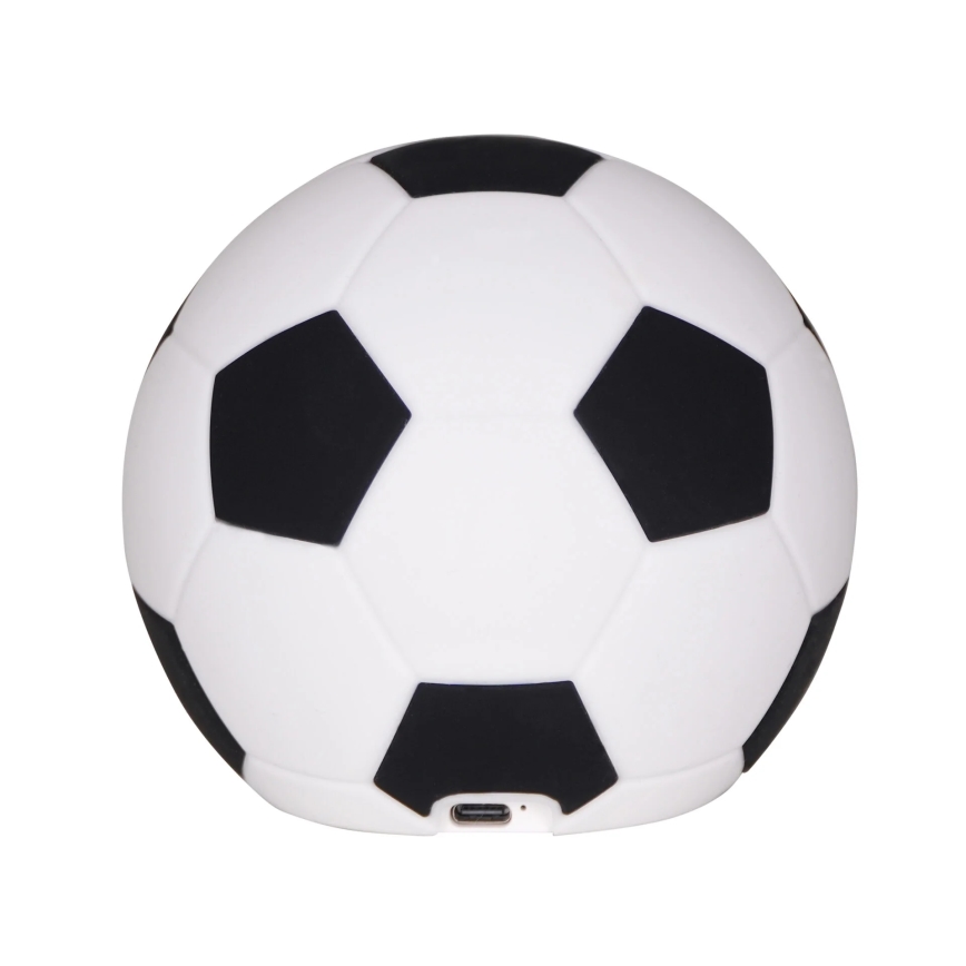 LED reguliuojama vaikiška jutiklinė lempa FUTBOLAS LED/2W/5V USB 1200 mAh balta/juoda