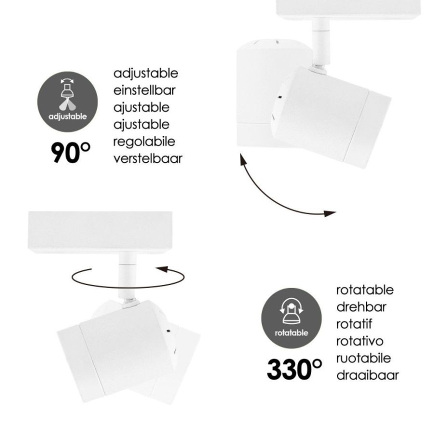 LED Reguliuojamas akcentinis šviestuvas MANU 1xGU10/5,8W/230V baltas