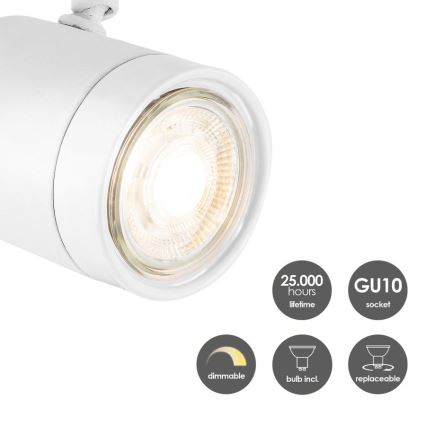 LED Reguliuojamas akcentinis šviestuvas MANU 1xGU10/5,8W/230V baltas