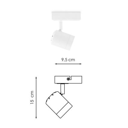 LED Reguliuojamas akcentinis šviestuvas MANU 1xGU10/5,8W/230V baltas