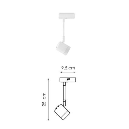 LED Reguliuojamas akcentinis šviestuvas MANU 1xGU10/5,8W/230V baltas