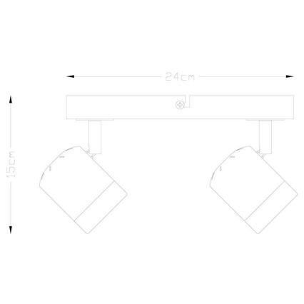 LED Reguliuojamas akcentinis šviestuvas MANU 2xGU10/5,8W/230V baltas