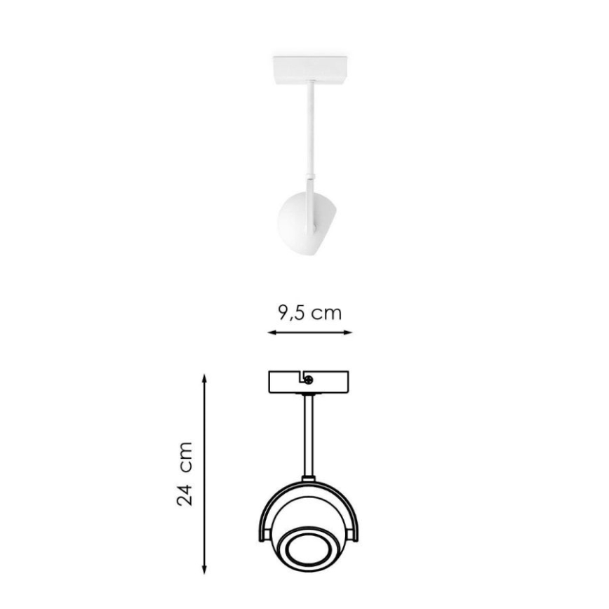 LED Reguliuojamas akcentinis šviestuvas NOP 1xGU10/5,8W/230V baltas