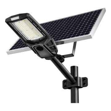 LED reguliuojamas gatvės šviestuvas su jutikliu ir saulės moduliu KOBRA LED/400W/3,2V 24000 mAh IP65 antracitas + nuotolinis valdymas