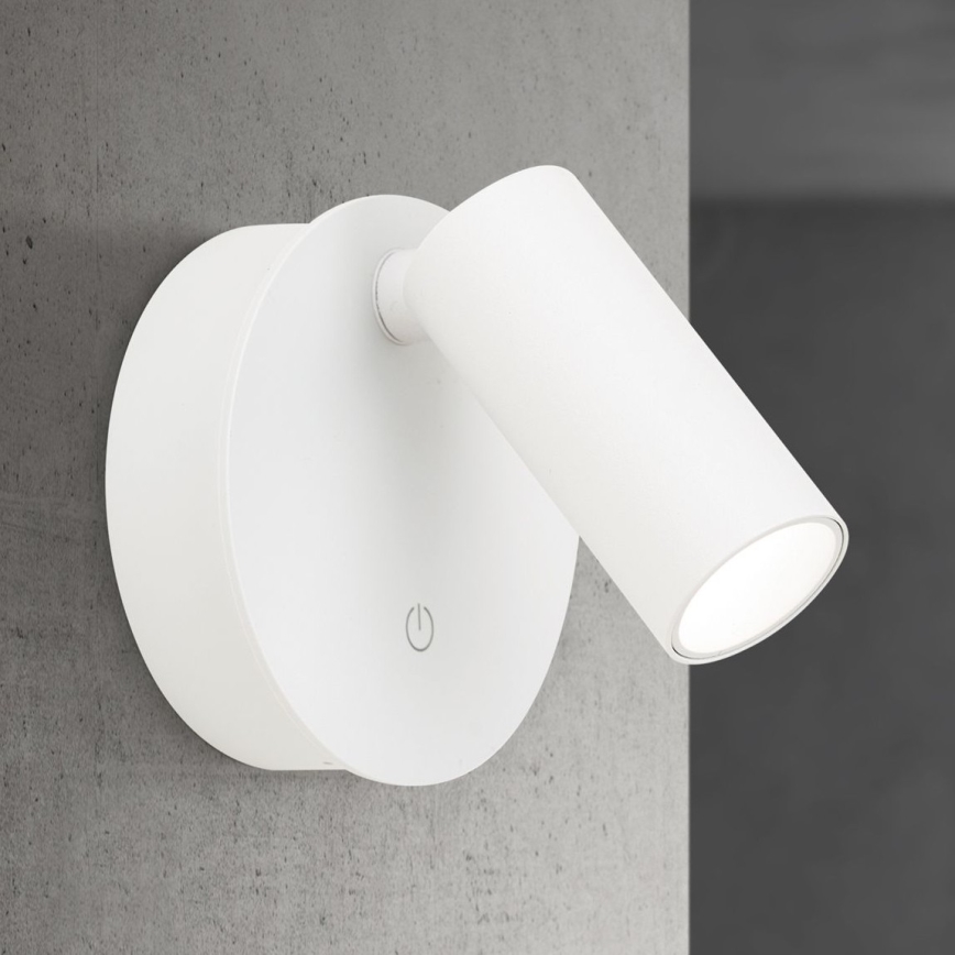 LED reguliuojamas įkraunamas jutiklinis sieninis taškinis šviestuvas LUXY LED/1W/5V 2200 mAh 2700/3000/4000K balta
