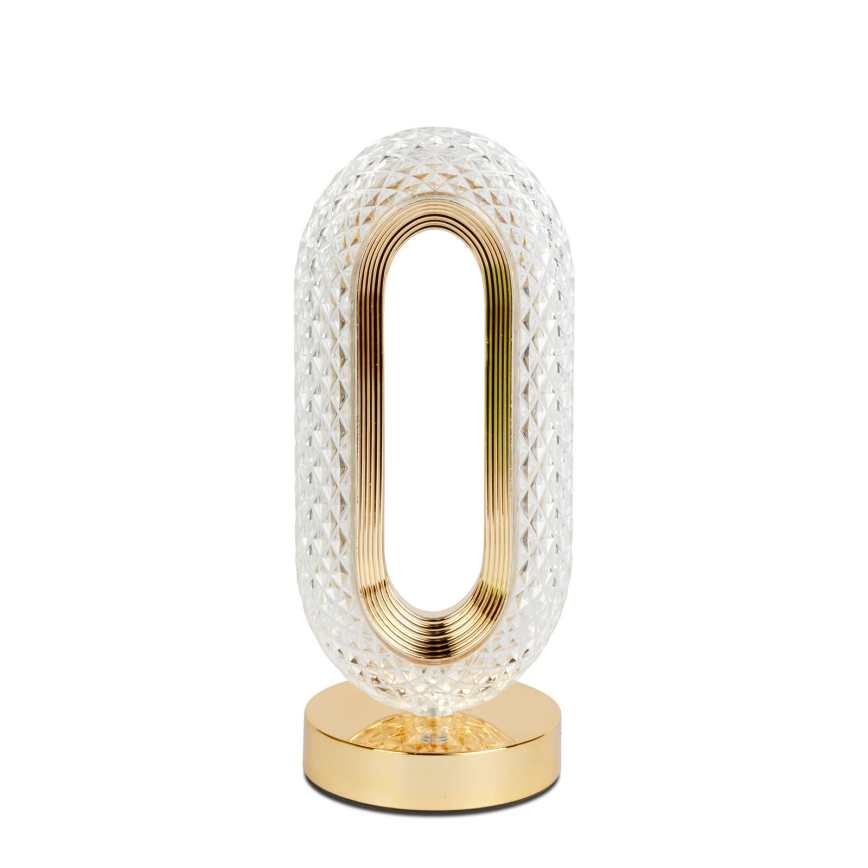 LED įkraunama reguliuojamo ryškumo stalinė lempa DUBAI LED/2W/5V 2700K/4000K/6500K 400 mAh auksinė