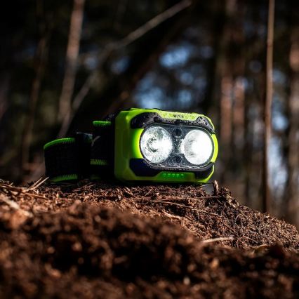 LED reguliuojamas įkraunamas galvos žibintas su jutikliu ir raudonu apšvietimu LED/10W/5V/3xAAA IP44 600 lm 1200 mAh