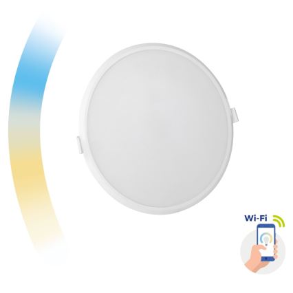 LED Reguliuojamas įleidžiamas šviestuvas ALGINE LED/22W/230V Wi-Fi Tuya apvalus