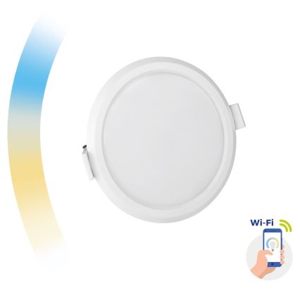 LED Reguliuojamas įleidžiamas šviestuvas ALGINE LED/6W/230V Wi-Fi Tuya apvalus