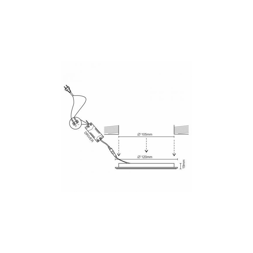 LED Reguliuojamas įmontuojamas šviestuvas LED/6W/230V 3000-6500K Wi-Fi Tuya