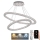 LED reguliuojamas krištolinis šviestuvas ant laido LED/160W/230V 3000-6500K sidabrinis + nuotolinio valdymo pultas