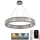 LED reguliuojamas krištolinis šviestuvas ant laido LED/50W/230V 3000-6500K blizgus chromas + nuotolinio valdymo pultas
