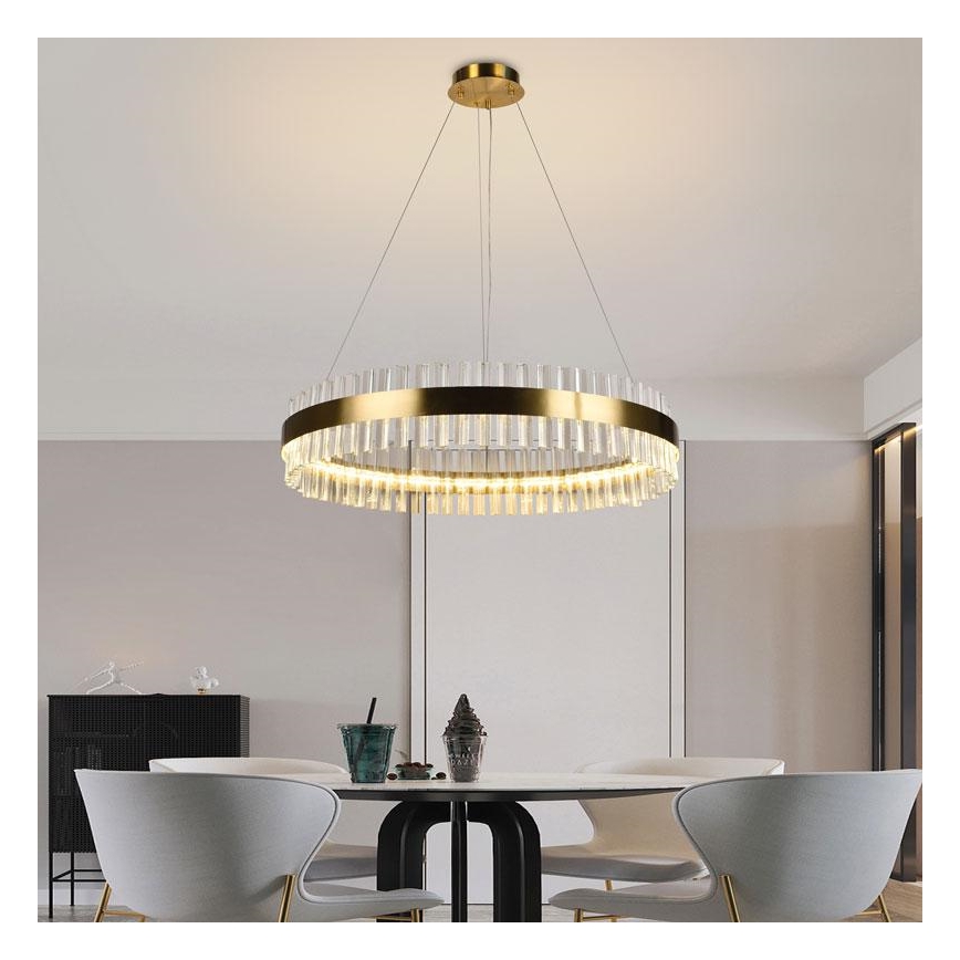 LED reguliuojamas krištolinis šviestuvas ant laido LED/55W/230V 3000-6500K + nuotolinis valdymas