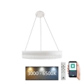 LED reguliuojamas krištolinis šviestuvas ant laido LED/80W/230V 3000-6500K baltas + nuotolinis valdymas