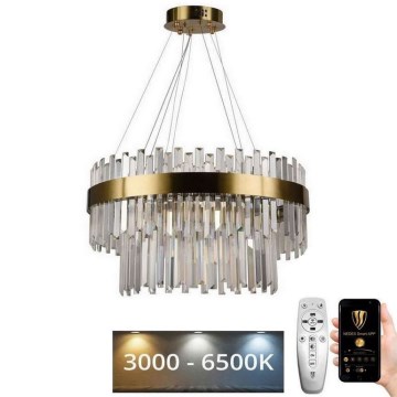LED reguliuojamas krištolinis šviestuvas ant laido LED/80W/230V 3000-6500K + nuotolinis valdymas
