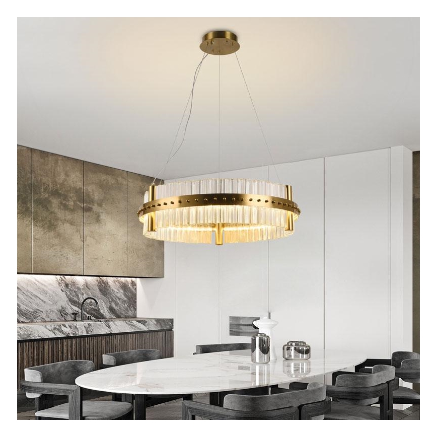 LED reguliuojamas krištolinis šviestuvas ant laido LED/40W/230V 3000-6500K + nuotolinis valdymas