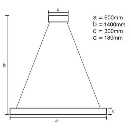 LED reguliuojamas krištolinis šviestuvas ant laido LED/80W/230V 3000-6500K + nuotolinis valdymas