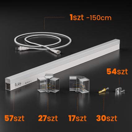 Dimeriuojamas LED lubinis šviestuvas HEXAGON LED/570W/85-265V 5000K 522x298 cm CRI 90 IP54 balta