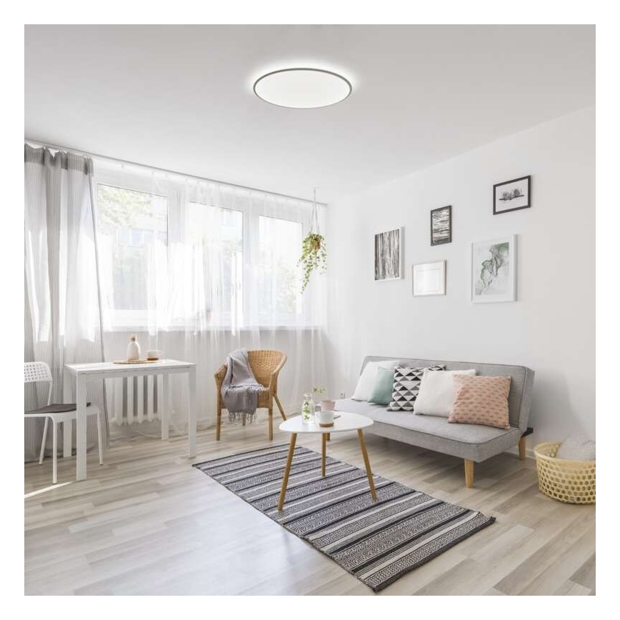 LED Reguliuojamas lubinis šviestuvas LED/24W/230V apvalus + valdymo pultas 2700K-6500K