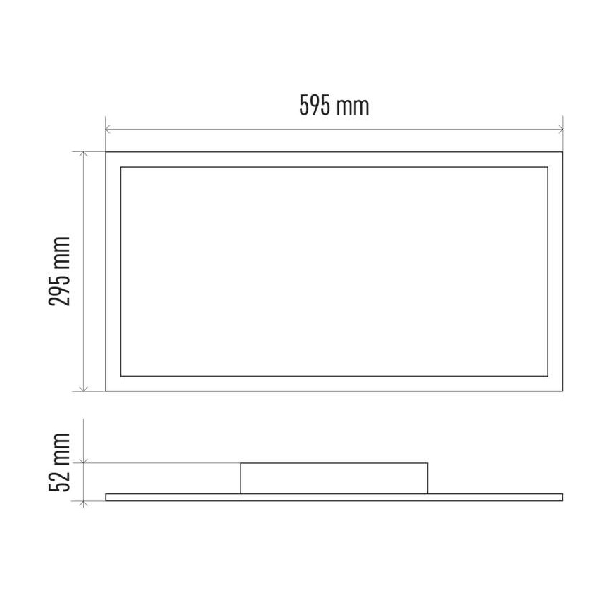 LED Reguliuojamas lubinis šviestuvas LED/25W/230V stačiakampis + valdymo pultas 2700K-6000K
