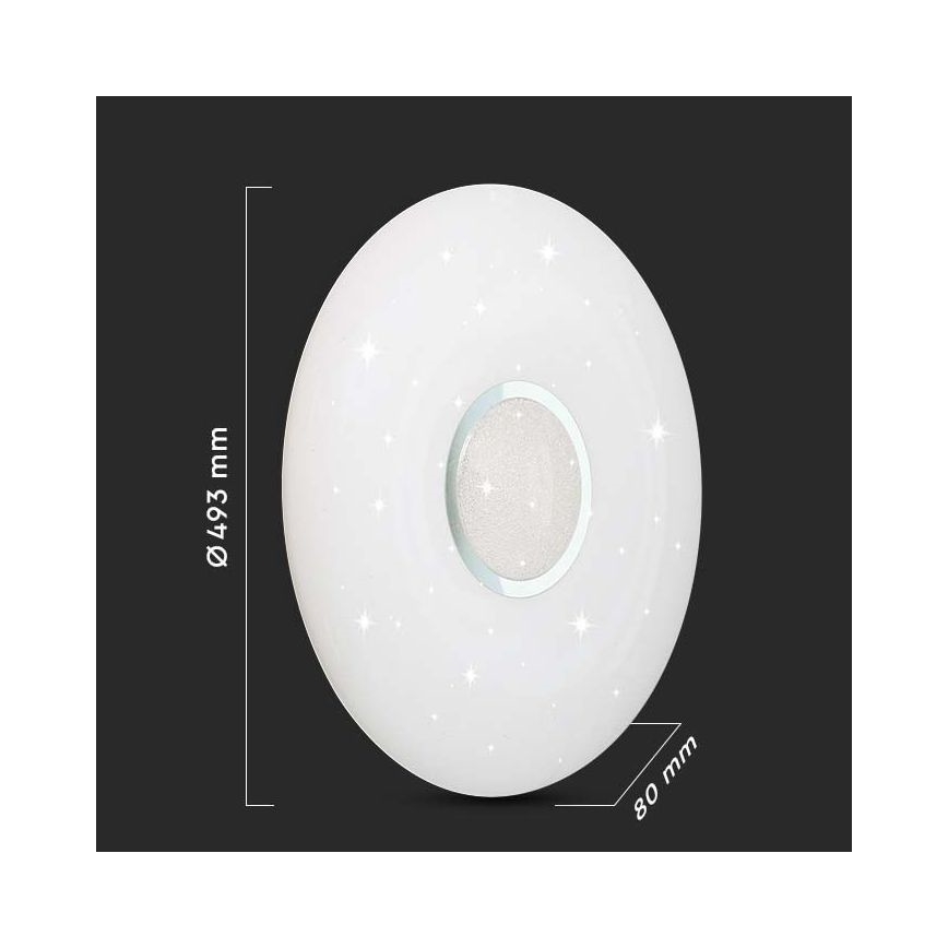 LED Reguliuojamas lubinis šviestuvas LED/40W/230V 3000K/4000K/6500K + valdymo pultas