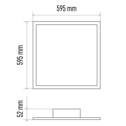 LED Reguliuojamas lubinis šviestuvas LED/40W/230V kvadratinis + valdymo pultas 2700K-6000K