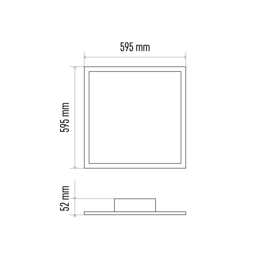 LED Reguliuojamas lubinis šviestuvas LED/40W/230V kvadratinis + valdymo pultas 2700K-6000K