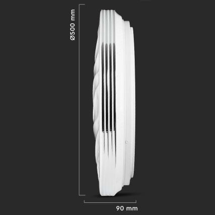 LED Reguliuojamas lubinis šviestuvas LED/60W/230V 3000K/4000K/6500K + valdymo pultas