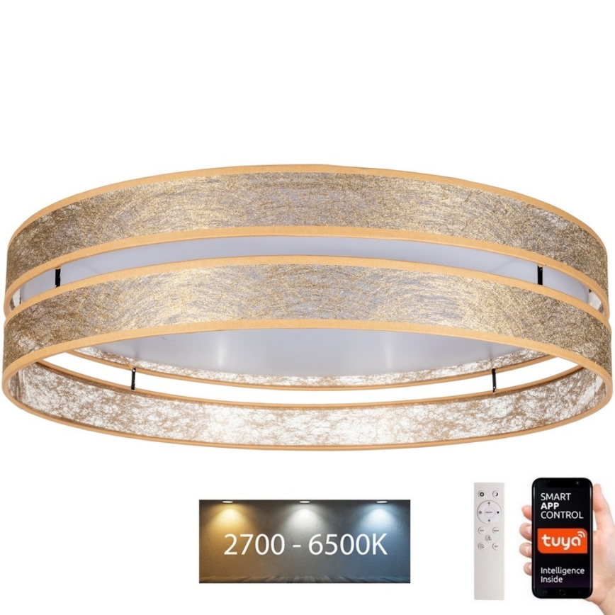 LED Reguliuojamas lubinis šviestuvas LIMA LED/36W/230V Wi-Fi Tuya + valdymo pultas aukso
