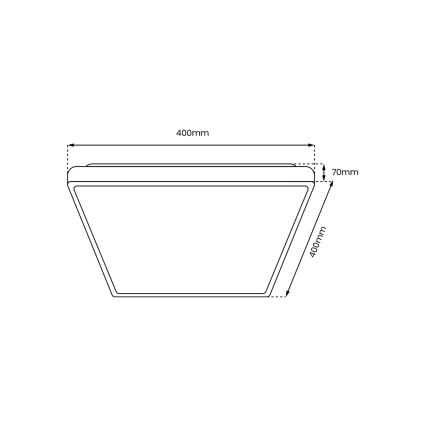 LED Reguliuojamas lubinis šviestuvas QUADRO LED/38W/230V 3000-6000K baltas/aukso + valdymo pultas