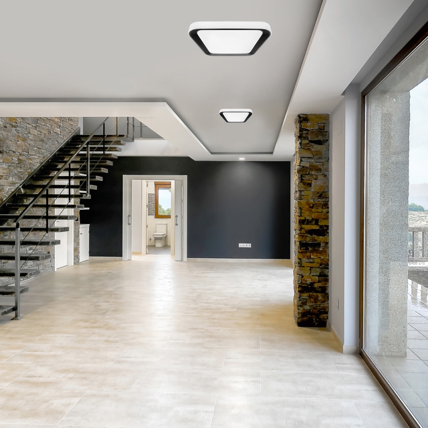 LED Reguliuojamas lubinis šviestuvas QUADRO LED/38W/230V 3000-6000K baltas/juodas + valdymo pultas